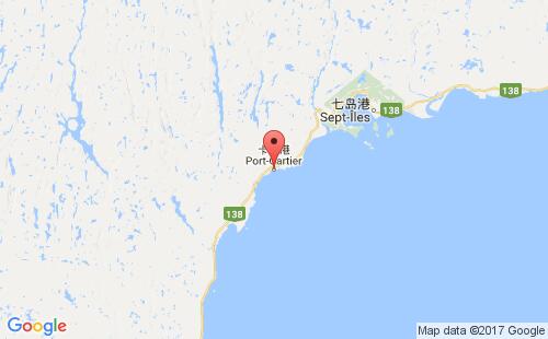 加拿大海運(yùn)港口卡提爾港port cartier港口地圖