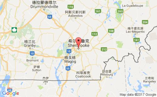 加拿大海運(yùn)港口希布洛克sherbrooke港口地圖