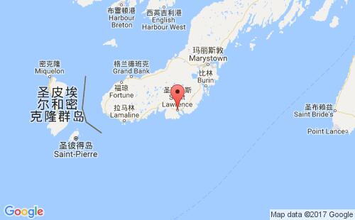 加拿大海運港口圣勞倫斯st.lawrence,nf港口地圖