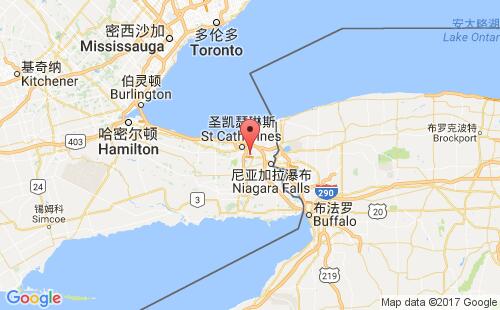 加拿大海運(yùn)港口索羅爾德thorold,on港口地圖