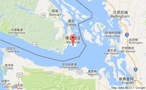 加拿大海運(yùn)港口維多利亞victoria,ca港口地圖