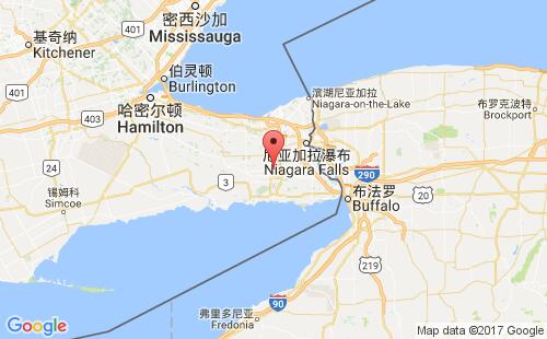 加拿大海運(yùn)港口威蘭welland,on港口地圖