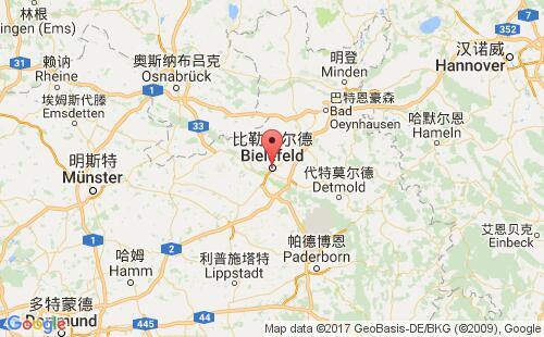 德國港口比勒費爾德bielefeld港口地圖