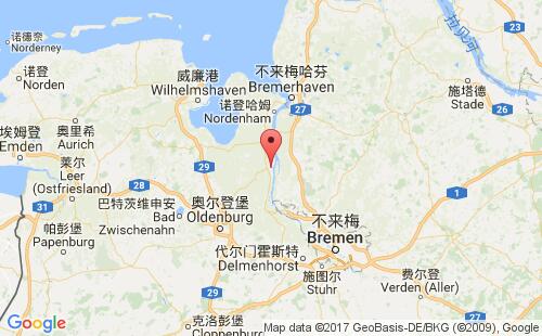 德國港口布臘克brake港口地圖