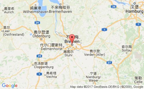 德國港口不來梅bremen港口地圖