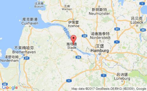 德國港口比茨費萊特butzfleth港口地圖