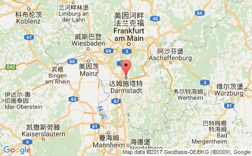 德國(guó)港口達(dá)姆施塔特darmstadt港口地圖