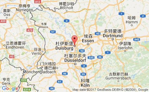 德國(guó)港口杜伊斯堡duisburg港口地圖