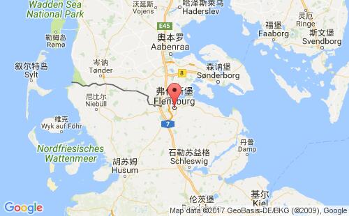 德國港口弗倫斯堡flensburg港口地圖