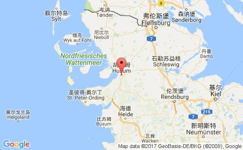 德國港口胡蘇姆husum港口地圖