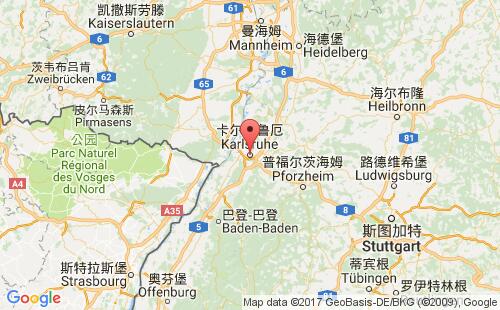 德國港口卡爾斯魯厄karlsruhe港口地圖
