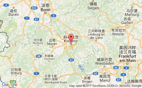 德國(guó)港口科布倫茨koblenz港口地圖