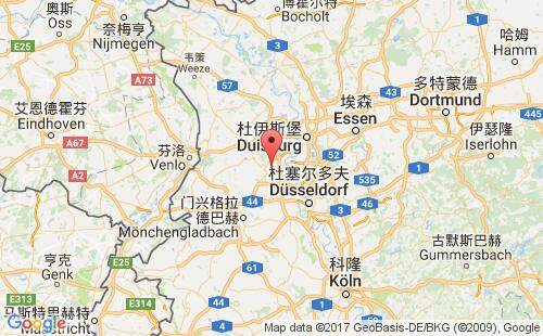 德國港口克雷菲爾德krefeld港口地圖