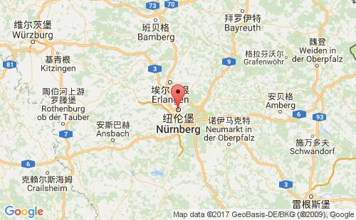 德國港口紐倫堡nuernberg港口地圖