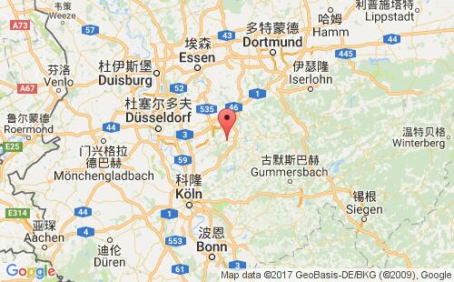 德國港口雷姆沙伊德remscheid港口地圖