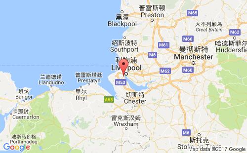 英國港口伯肯黑德birkenhead港口地圖