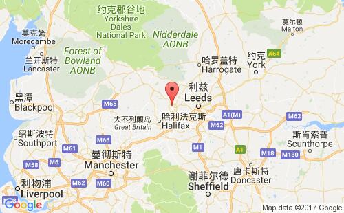 英國(guó)港口布拉德福德bradford港口地圖