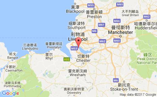 英國港口布朗巴勒bromborough dock港口地圖
