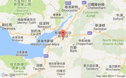 英國港口布里斯托爾bristol港口地圖