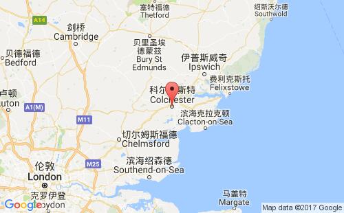 英國(guó)港口科爾切斯特colchester港口地圖