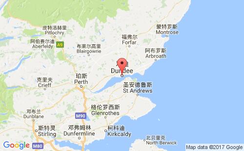英國港口鄧迪dundee港口地圖
