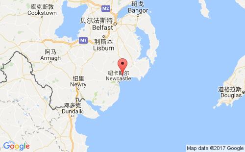 英國(guó)港口鄧德拉姆dundrum港口地圖