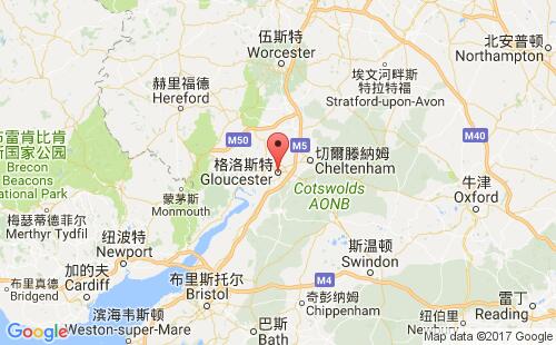 英國(guó)港口格洛斯特gloucester港口地圖