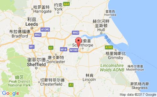 英國港口岡納斯gunness wharf港口地圖