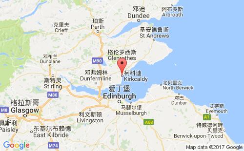 英國(guó)港口柯克沃爾kirkcaldy港口地圖