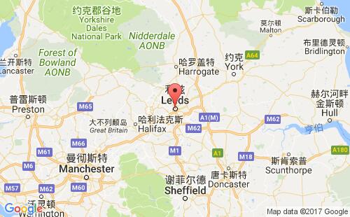 英國(guó)港口利茲leeds港口地圖