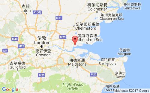 英國港口倫敦門戶港london gateway port港口地圖