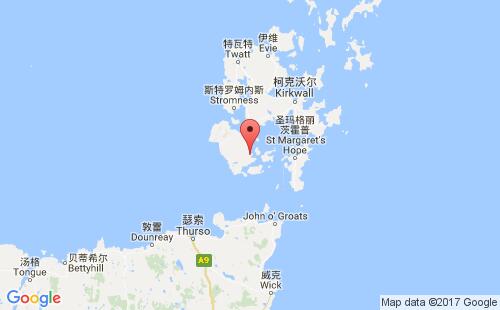 英國(guó)港口利內(nèi)斯lyness港口地圖