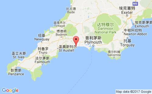 英國(guó)港口盧港looe港口地圖