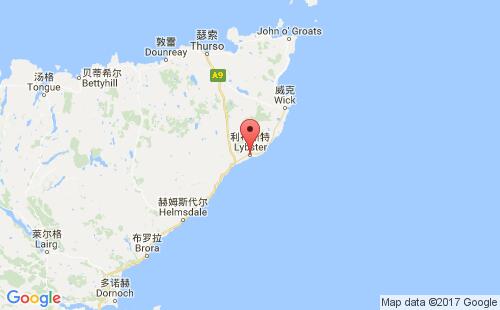 英國(guó)港口利布斯特lybster港口地圖