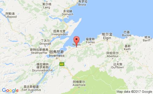 英國(guó)港口奈恩nairn港口地圖