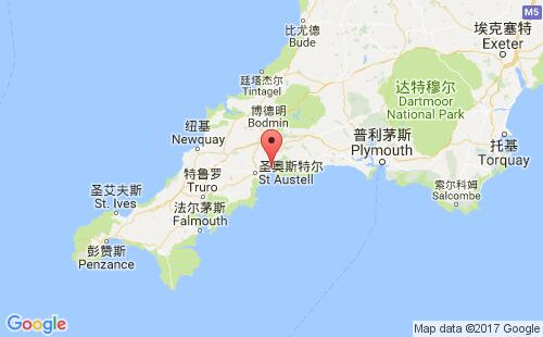 英國港口帕港par港口地圖