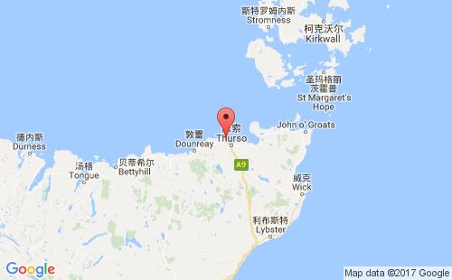 英國港口斯克拉布斯特scrabster港口地圖