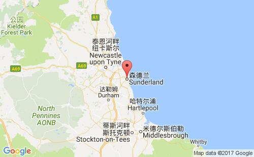 英國港口森德蘭sunderland港口地圖