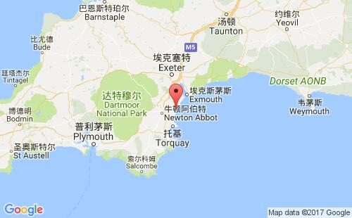 英國港口廷茅斯teignmouth港口地圖