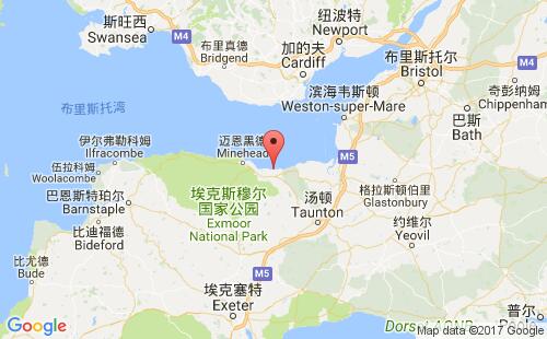 英國港口沃切特watchet港口地圖