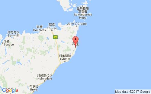 英國港口威克wick港口地圖
