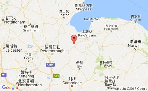 英國(guó)港口威斯貝奇wisbech港口地圖