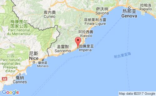 意大利港口因佩里亞imperia港口地圖