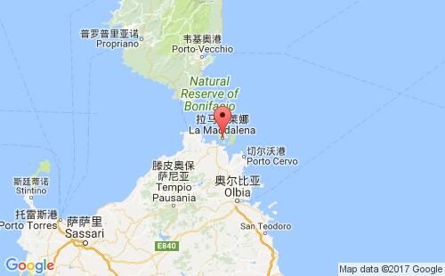 意大利港口拉馬達(dá)萊那la maddalena港口地圖