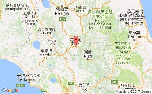 意大利港口特爾尼t(yī)erni港口地圖