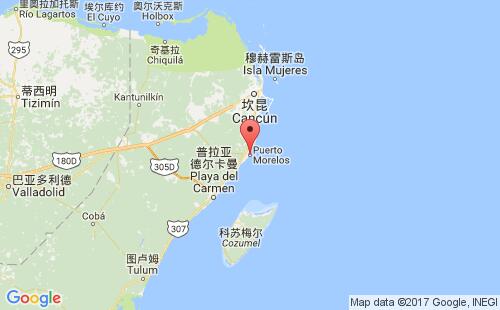 墨西哥海運港口莫雷洛斯puerto morelos港口地圖