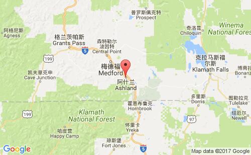 美國海運(yùn)港口阿什蘭ashland港口地圖