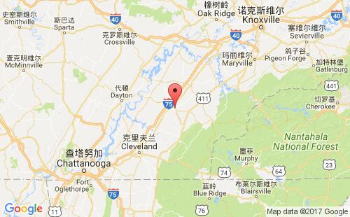 美國(guó)海運(yùn)港口阿森斯athens,tn港口地圖