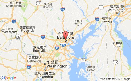 美國海運(yùn)港口巴爾的摩baltimore,md港口地圖