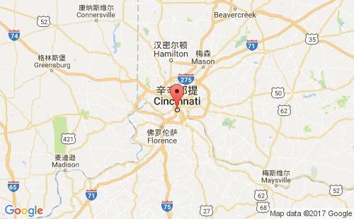 美國海運港口辛辛那提cincinnati,oh港口地圖